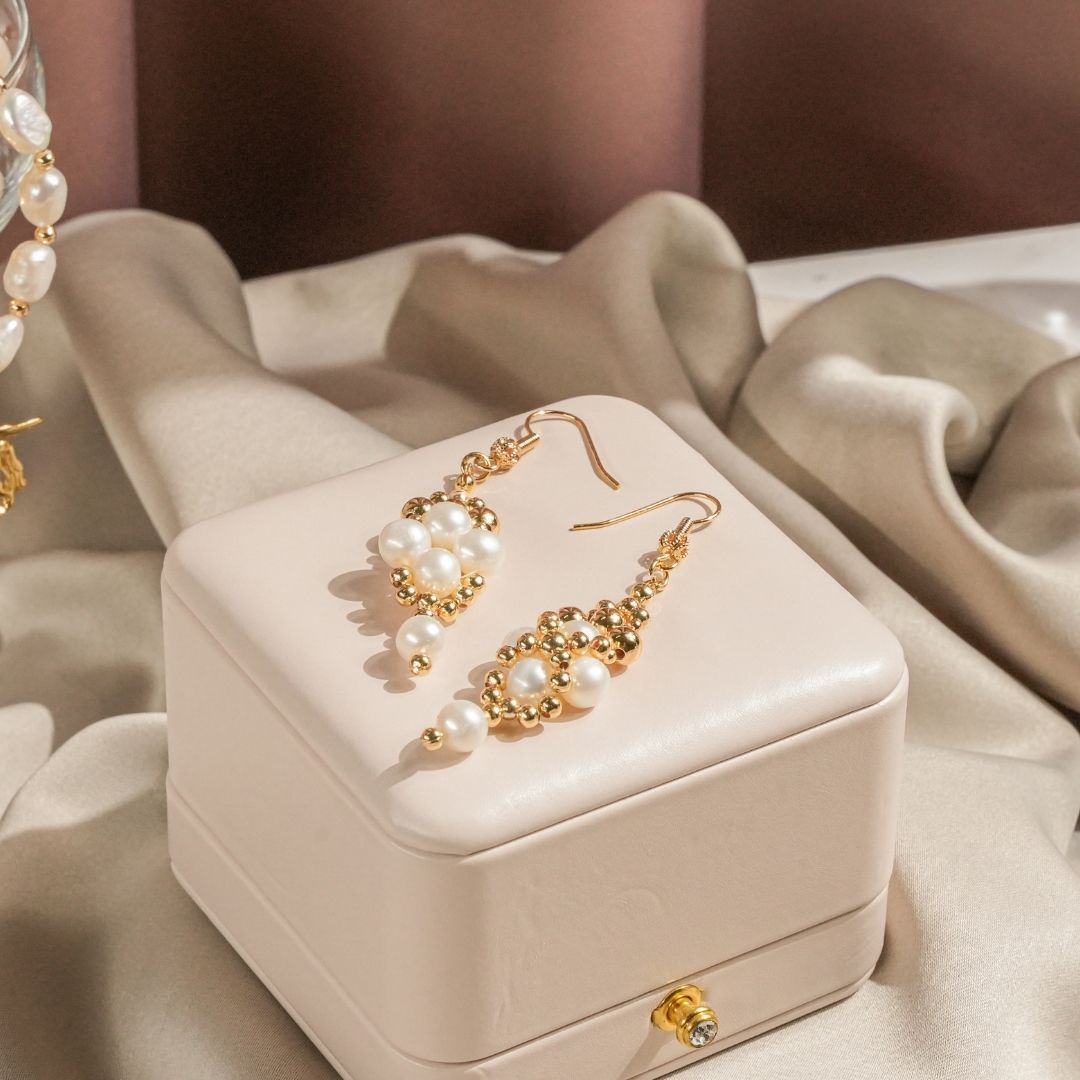 Baroque Pearl Beaded Earrings