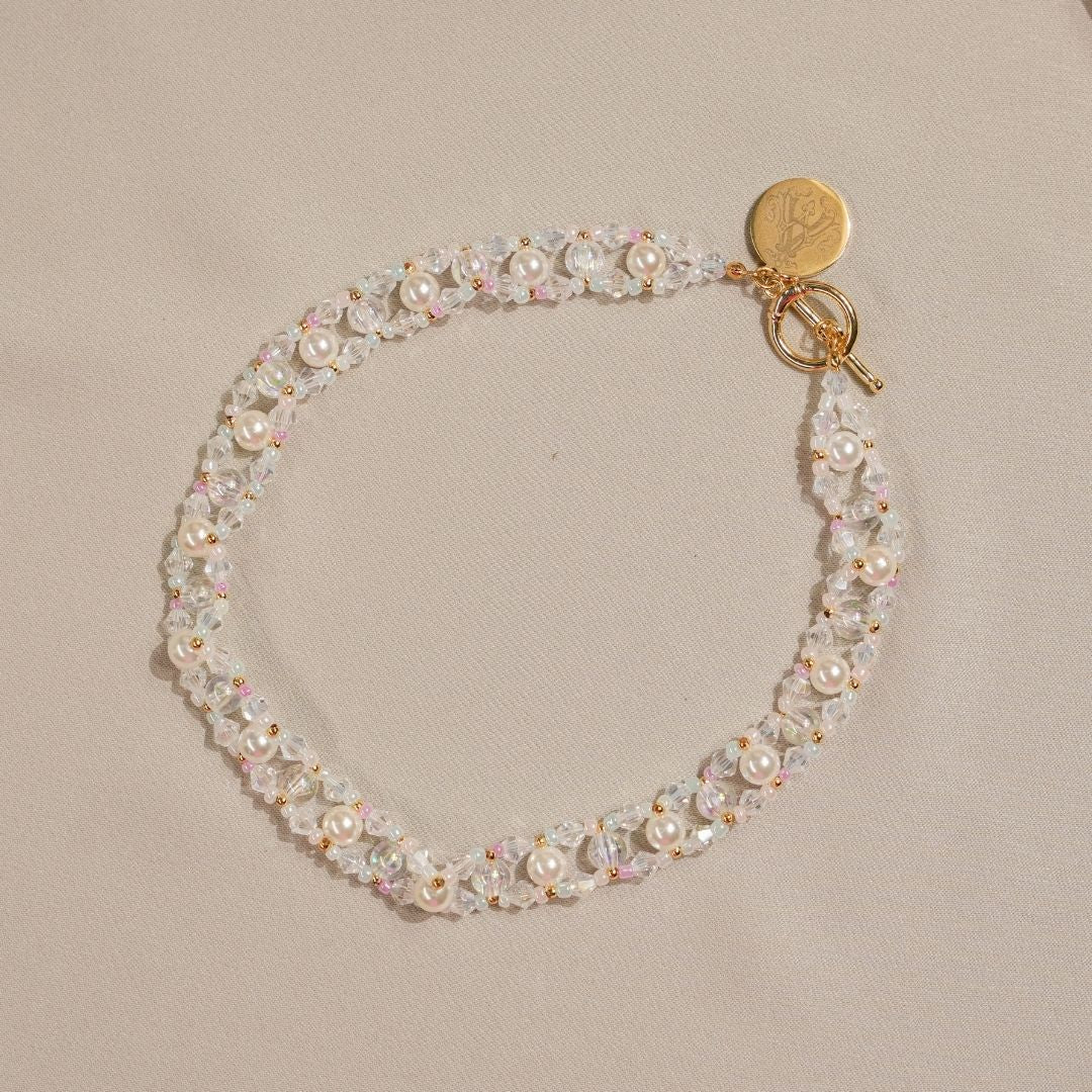 Pink Bubble Bead Choker